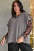 Bobby Mesh Layering Top Sana Leopard Chocolate